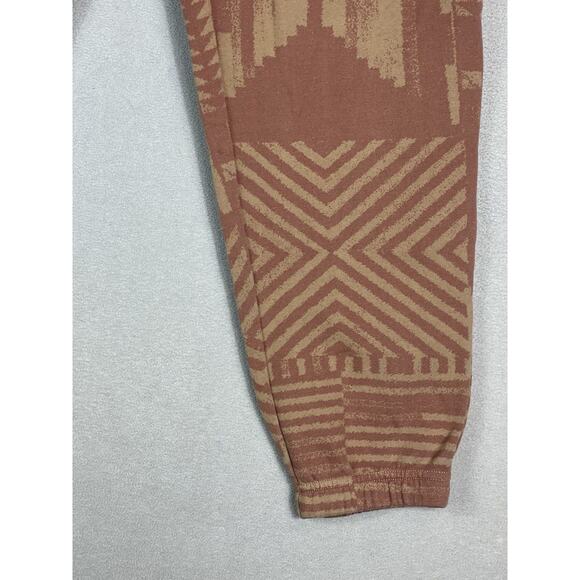 Stance Sweatpants Mens L Brown Geometric‎ Tapered Elastic Waist Fleece Jogger - Picture 9 of 12
